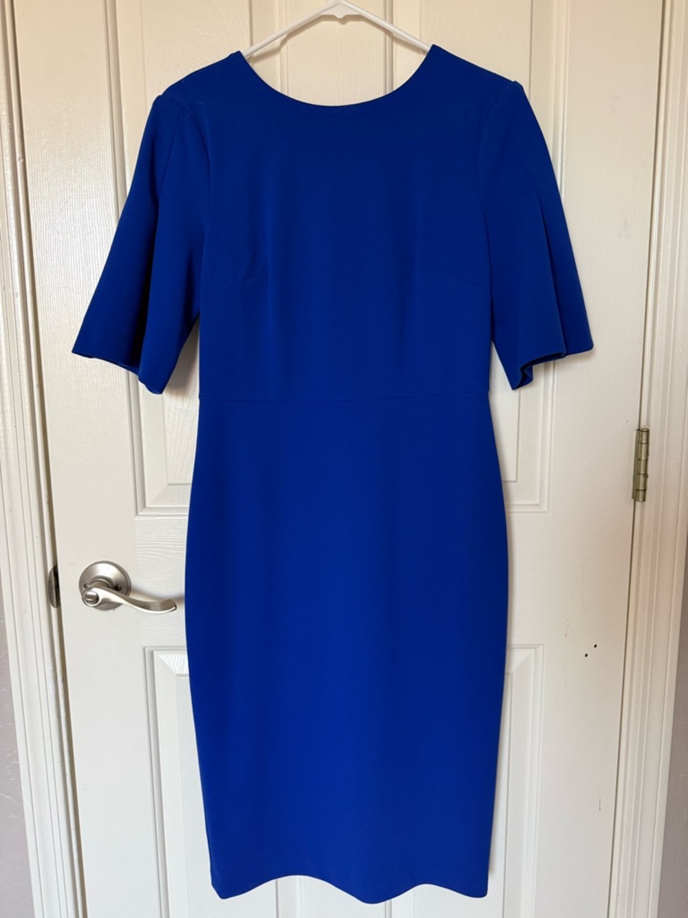 Calvin Klein 3/4 Bell Sleeve Sheath Dress Like New Size 6 Ultramarine